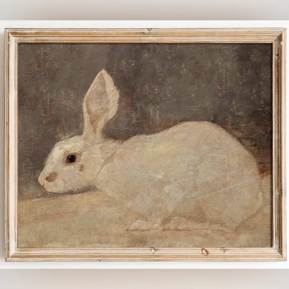 Vintage Rabbit Canvas Print 8x10